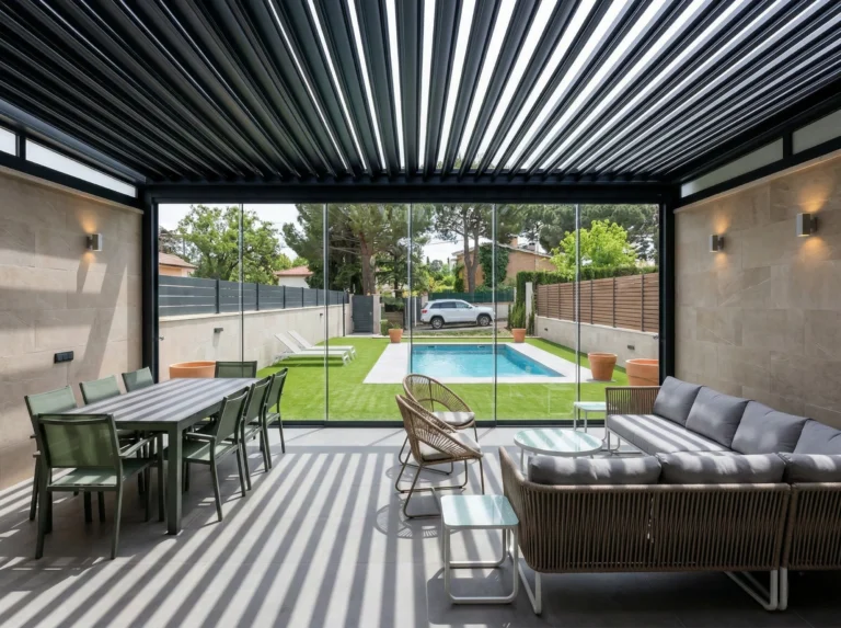 pergola bolclimatizada acristalada