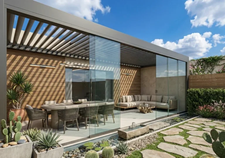 cerramiento acistalado en pergola majadaonda